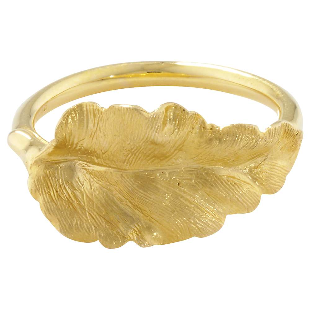 Buy London Road 9ct Yellow Gold Leaf Ring, Gold Online at johnlewis.com