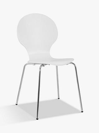 House by John Lewis Curve Dining Chair, White