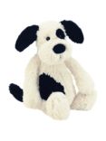 Jellycat Bashful Puppy Soft Toy, Black/Cream