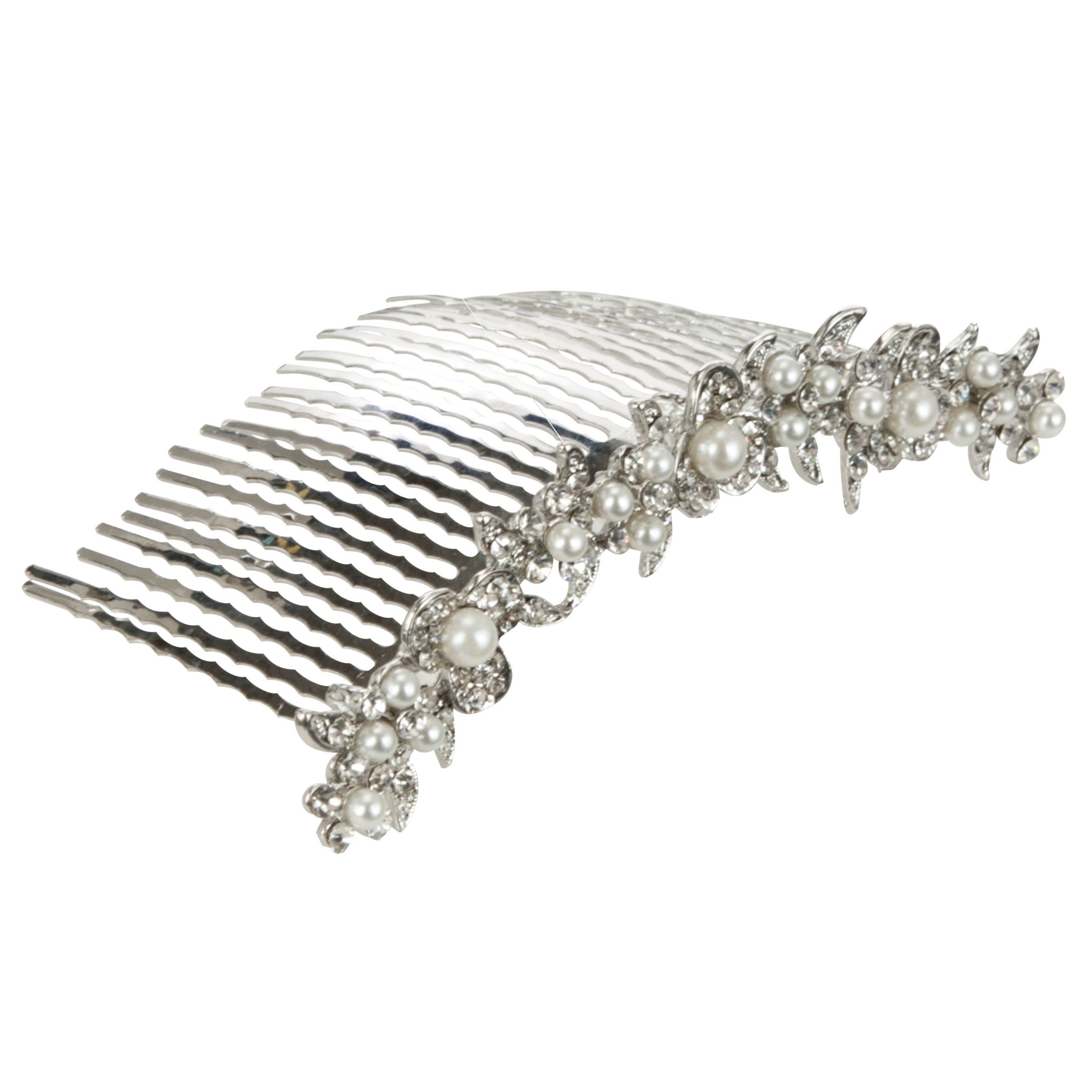  John  Lewis  Partners Row of Pearls  Hair Comb Silver 