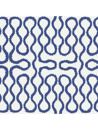 Cole & Son Squiggle Wallpaper, Navy / White, 86/5016