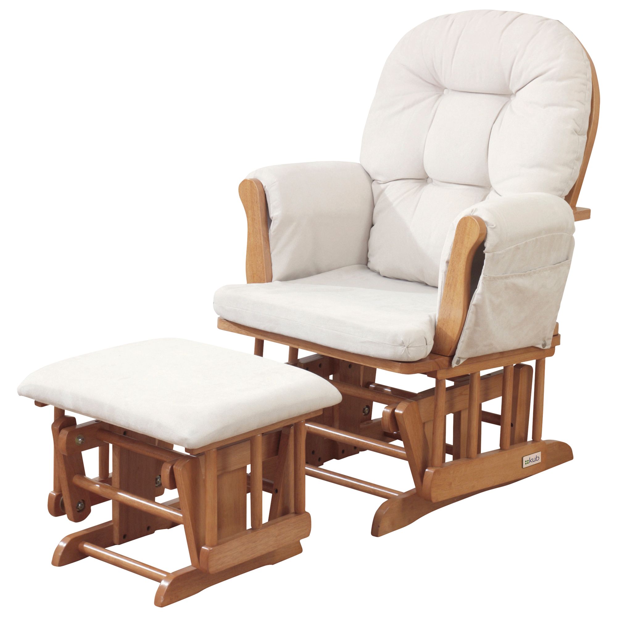 Kub Haywood Glider Nursing Chair and Footstool, Natural at John Lewis