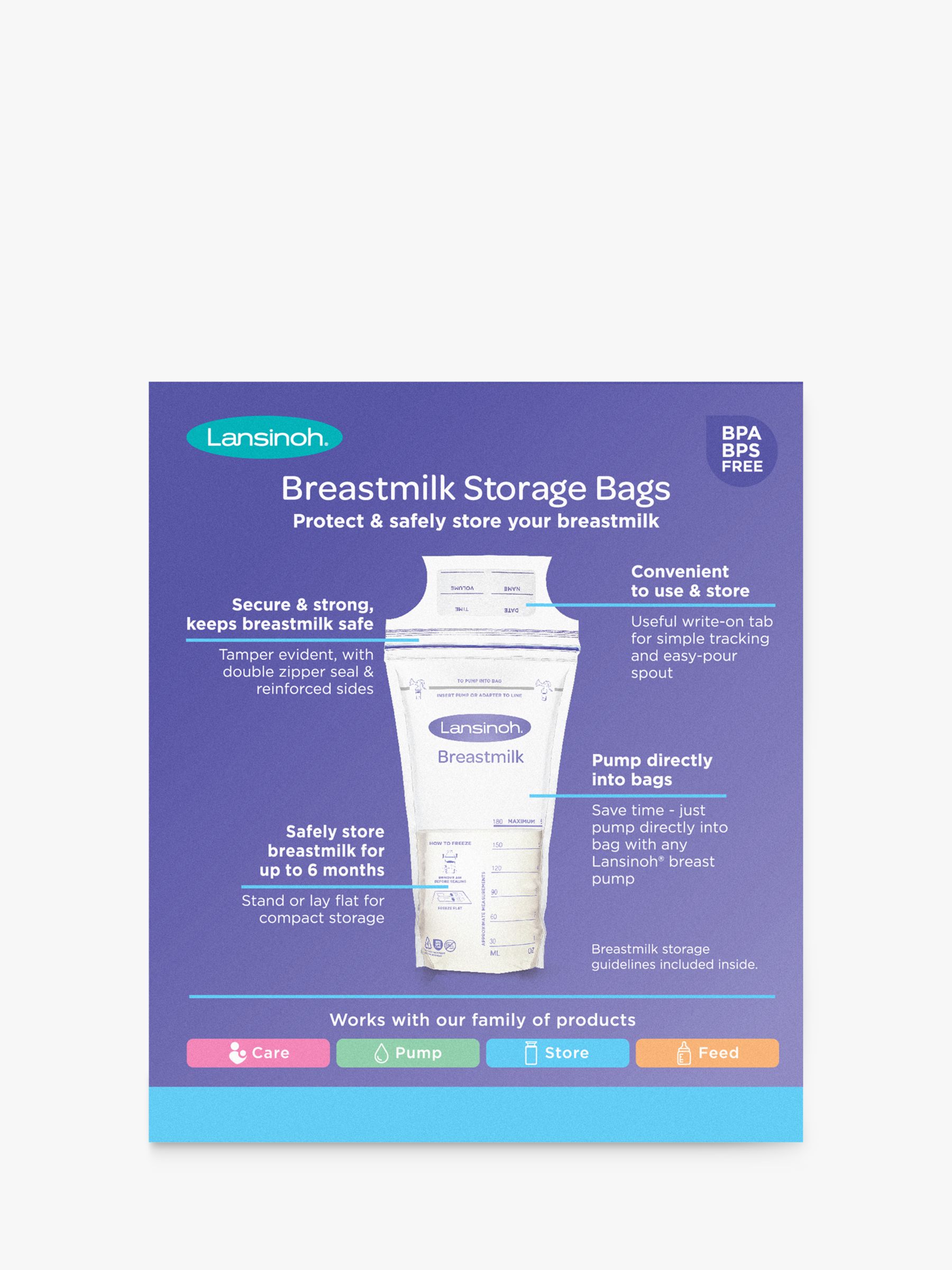 Lansinoh Breastmilk Storage Bags at John Lewis & Partners