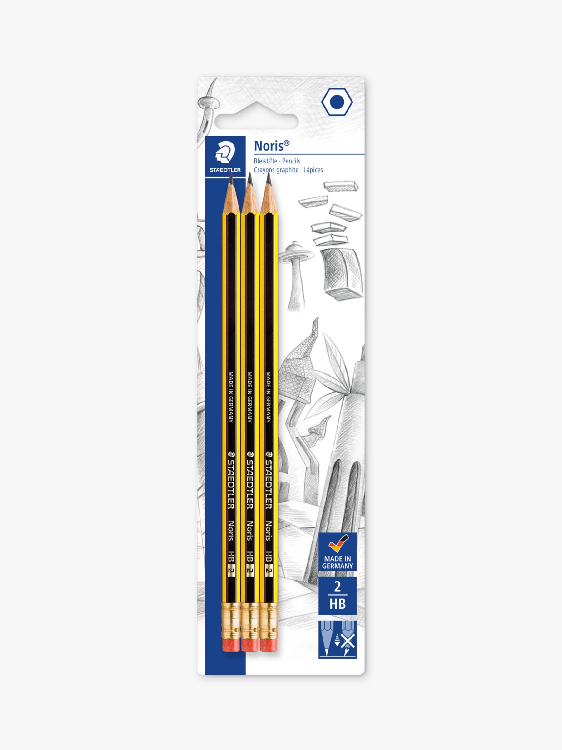 Staedtler Yellow And Black pencil with eraser tip at best price in Chennai