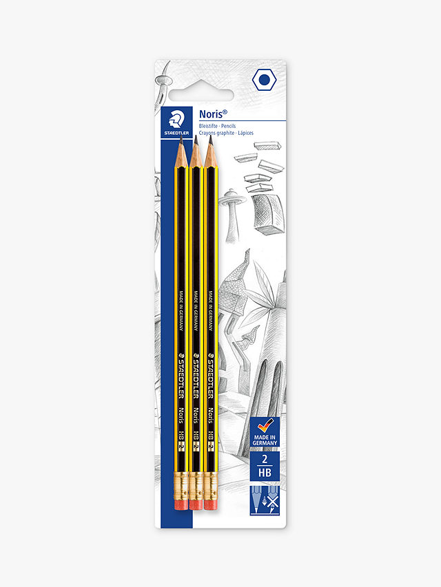 STAEDTLER Noris HB Pencils, Pack of 3