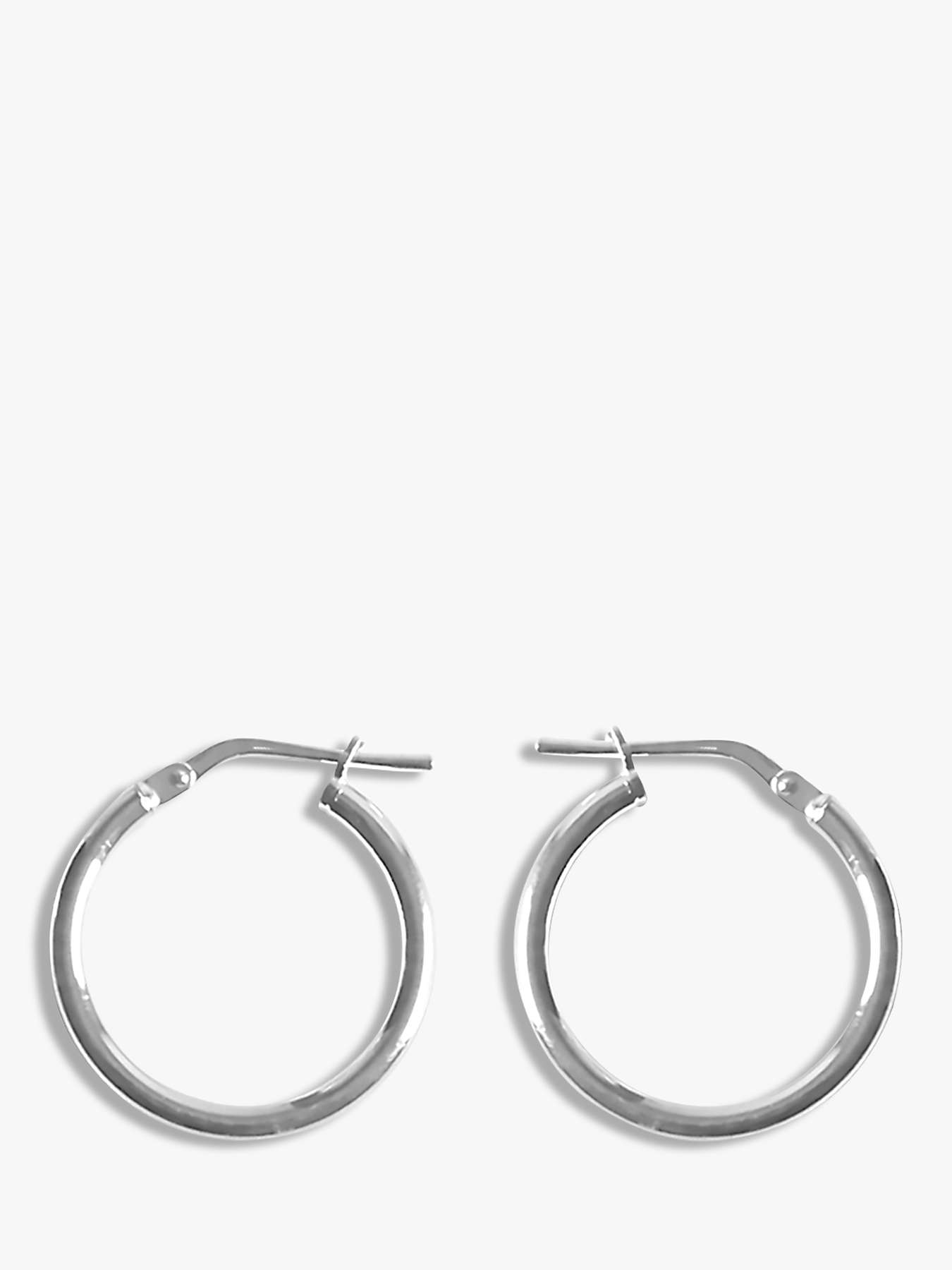 Buy Nina B Silver Hoop Earrings, Silver Online at johnlewis.com