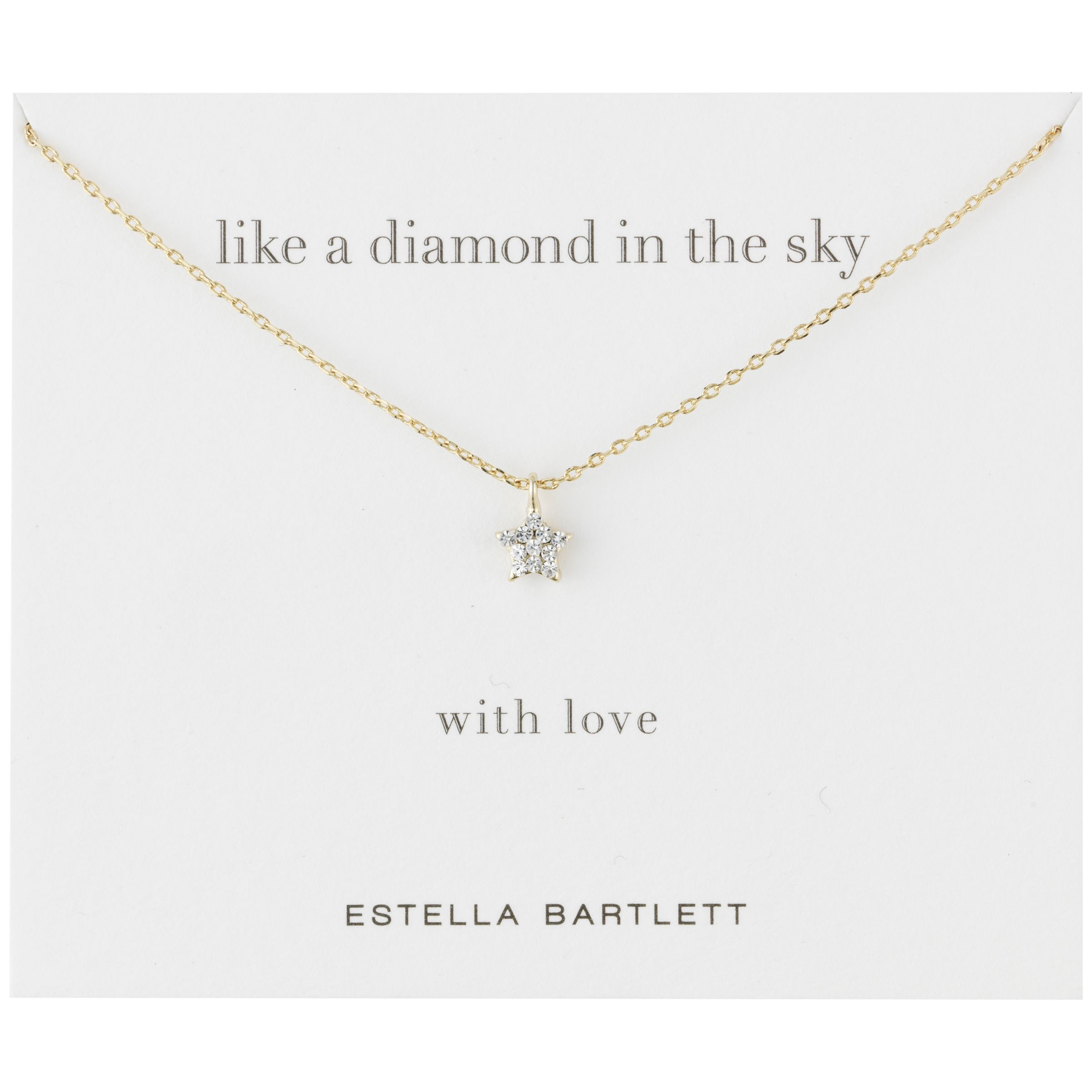 Buy Estella Bartlett Diamanté Sparkle Star Necklace, Gold | John Lewis