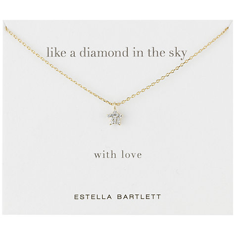 Buy Estella Bartlett Diamanté Sparkle Star Necklace, Gold | John Lewis