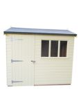 Crane Garden Buildings 1.8 x 2.4m Balmoral Garden Shed, FSC-certified (Scandinavian Redwood), Cream