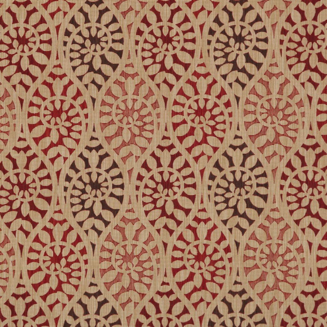Buy John Lewis Valera Leaf Furnishing Fabric, Red | John Lewis