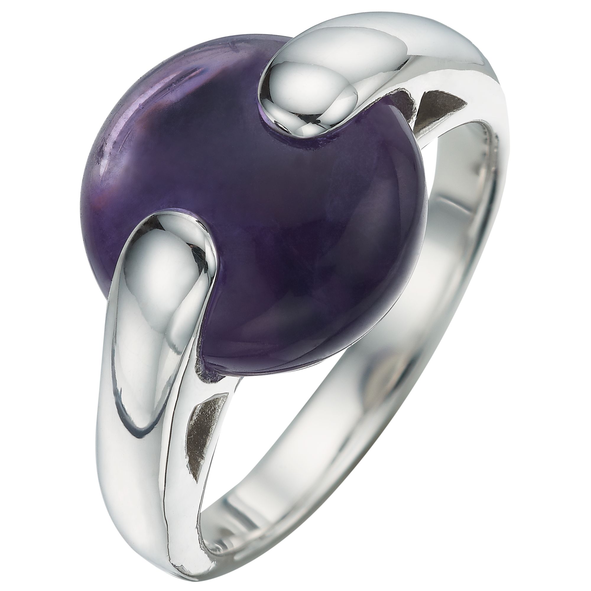A B Davis Sterling Silver Gemstone Pebble Ring