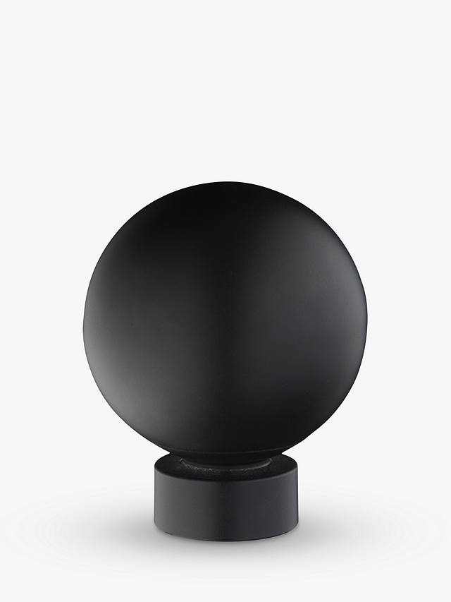 John Lewis & Partners Satin Black Ball Finial, Dia.28mm
