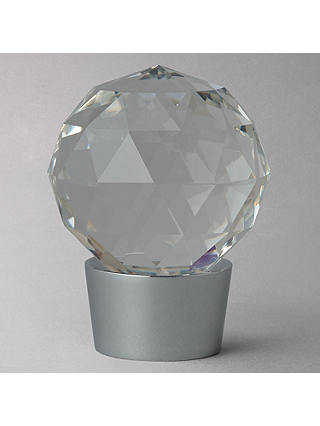 John Lewis Chrome Glass Finial, Dia.28mm