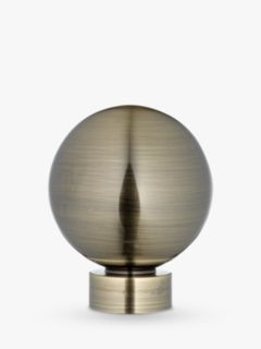 John Lewis Antique Brass Ball Finial, Dia.28mm