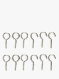 John Lewis Curtain Wire Hooks and Eyes, Pack of 6 Pairs
