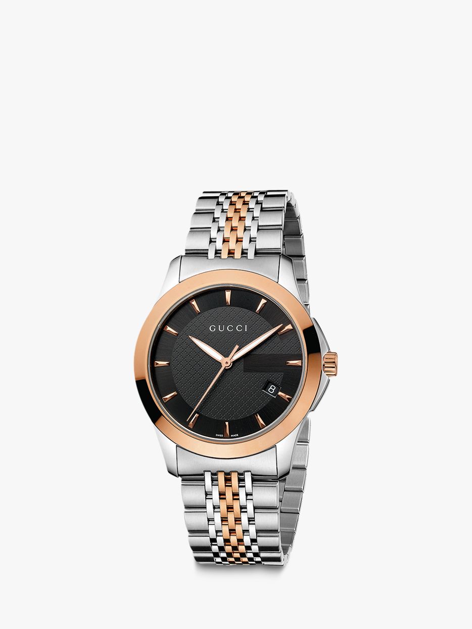 gucci rose gold watch mens