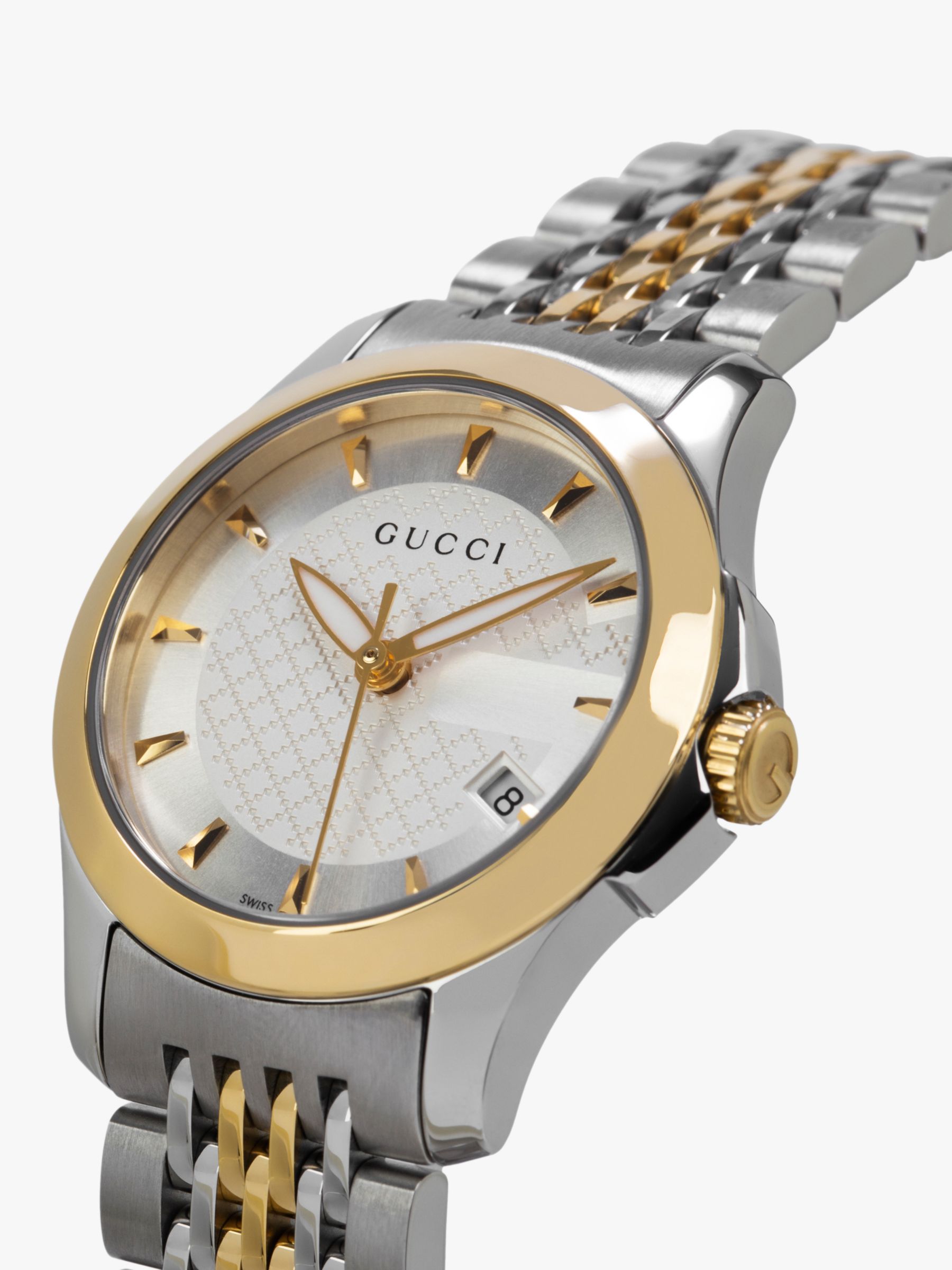 gucci women's gold and silver watch