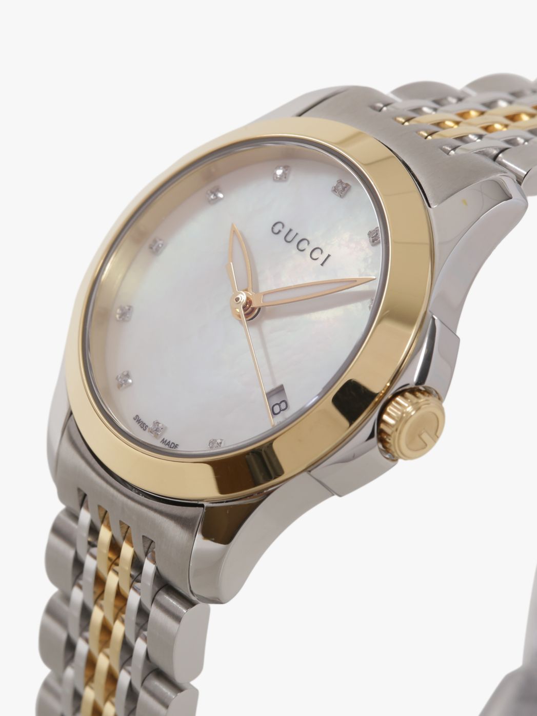 gucci gold and silver watch