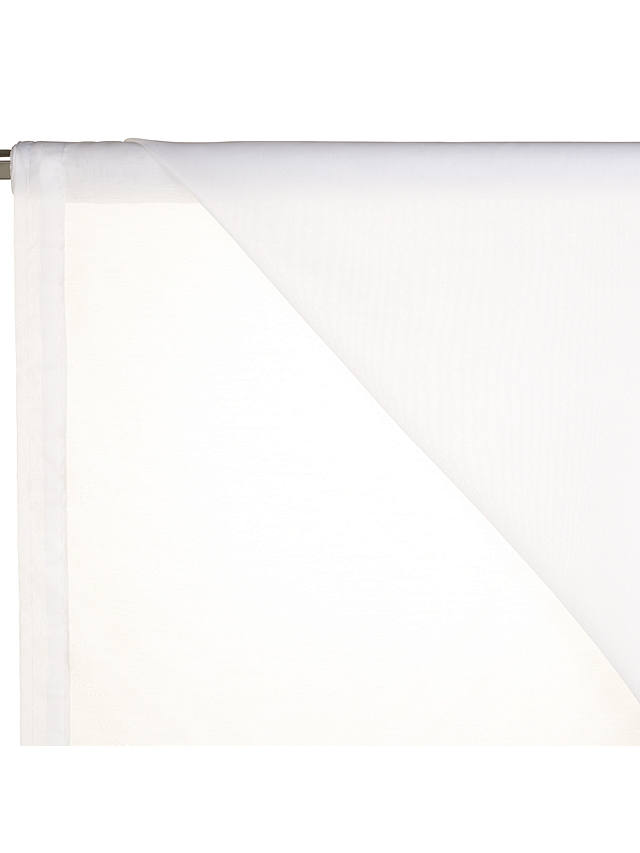 John Lewis & Partners Peru Slot Head Voile Fabric, White, Drop 153cm