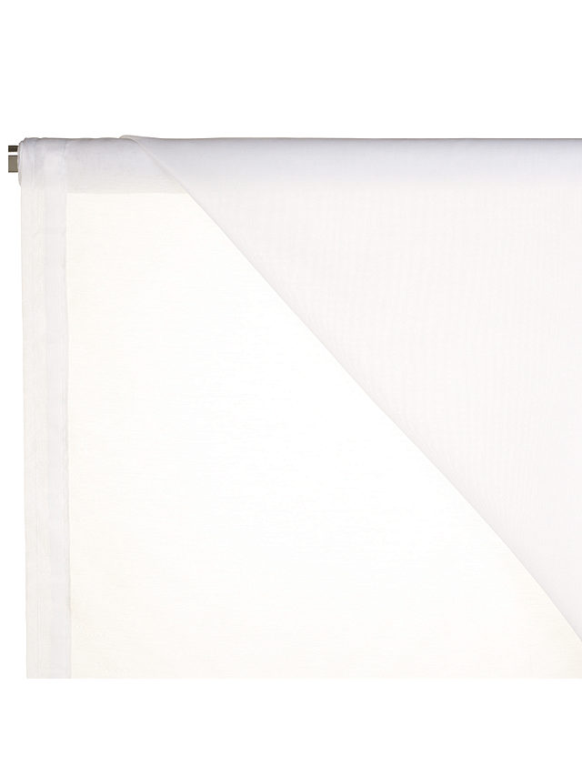 John Lewis Peru Slot Head Voile Fabric, White, Drop 183cm