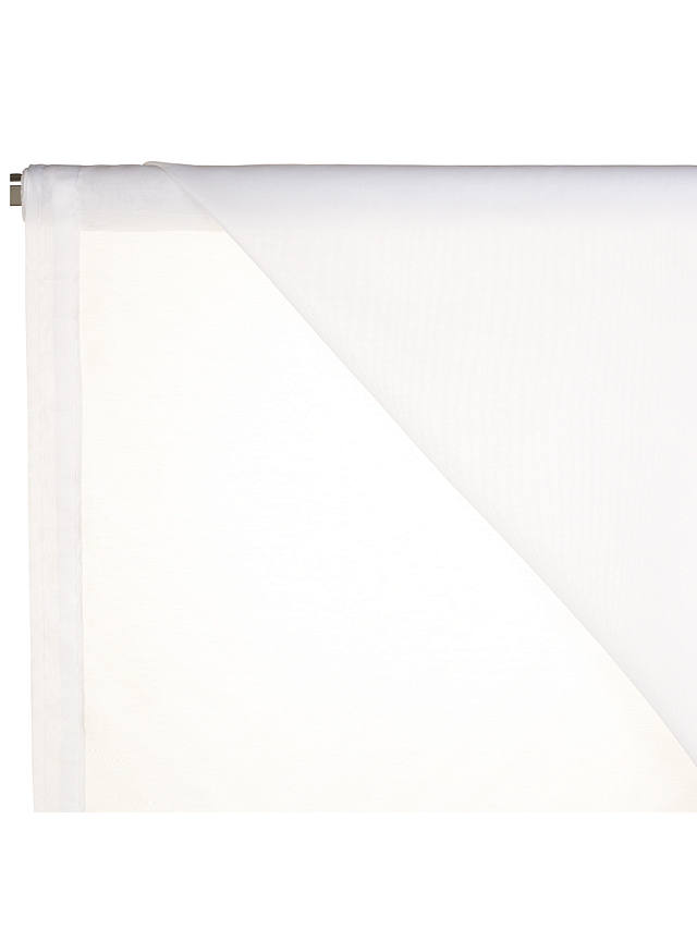 John Lewis & Partners Peru Slot Headed Voile Fabric, White, Drop 228cm