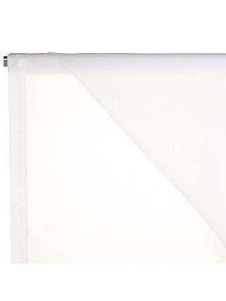 John Lewis Peru Slot Headed Voile Fabric, White, Drop 91cm