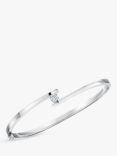 Jools by Jenny Brown Parallel Lines Cubic Zirconia Bangle, Silver