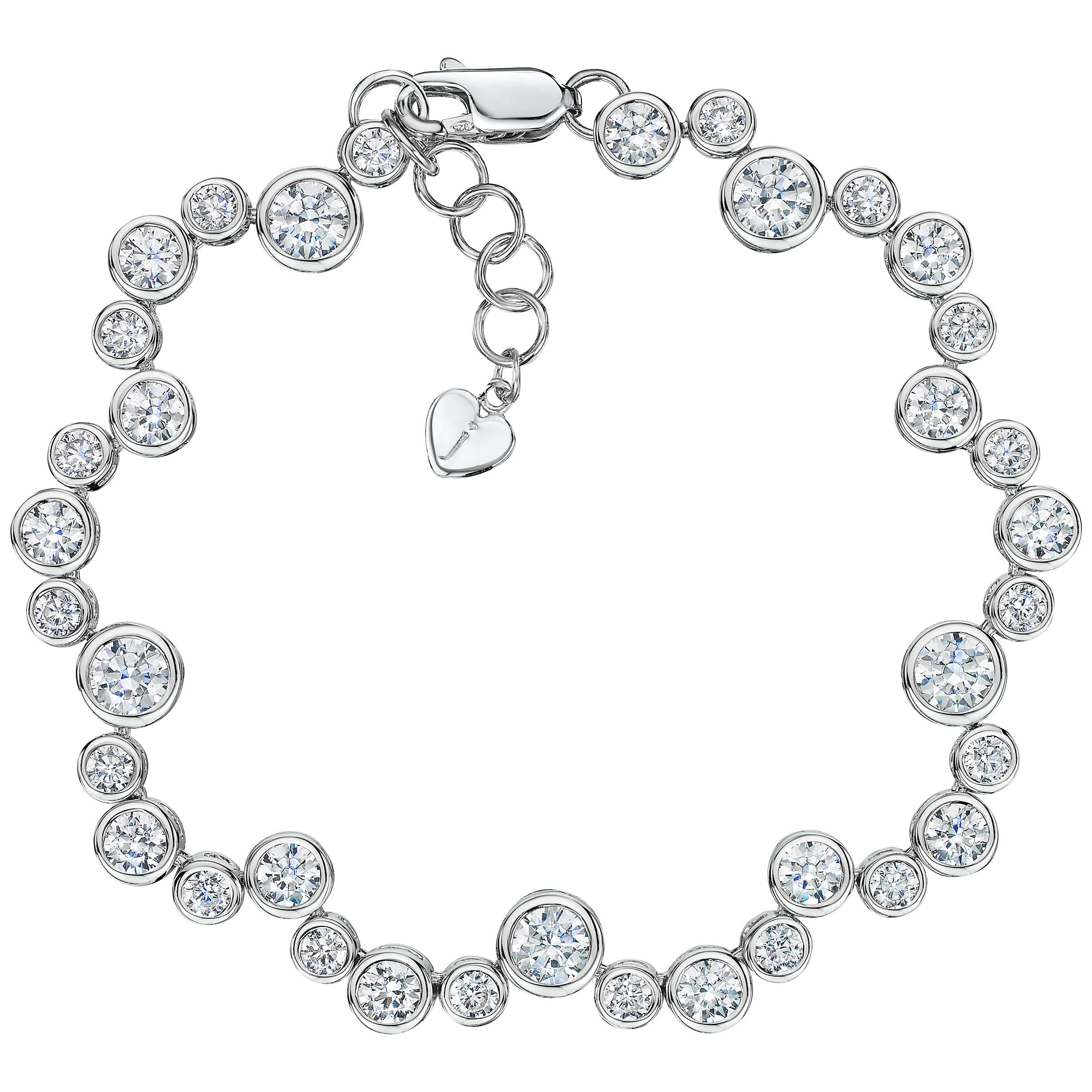 Buy Jools by Jenny Brown Cubic Zirconia Circles Bracelet, Silver Online at johnlewis.com