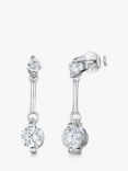Jools by Jenny Brown Cubic Zirconia and Sterling Silver Drop Earrings