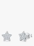 Jools by Jenny Brown Cubic Zirconia Star Stud Earrings, Silver