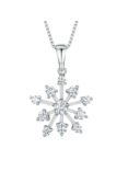 Jools by Jenny Brown Cubic Zirconia Snowflake Pendant Necklace, Silver