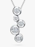 Jools by Jenny Brown Cubic Zirconia 5 Circle Pendant Necklace, Silver