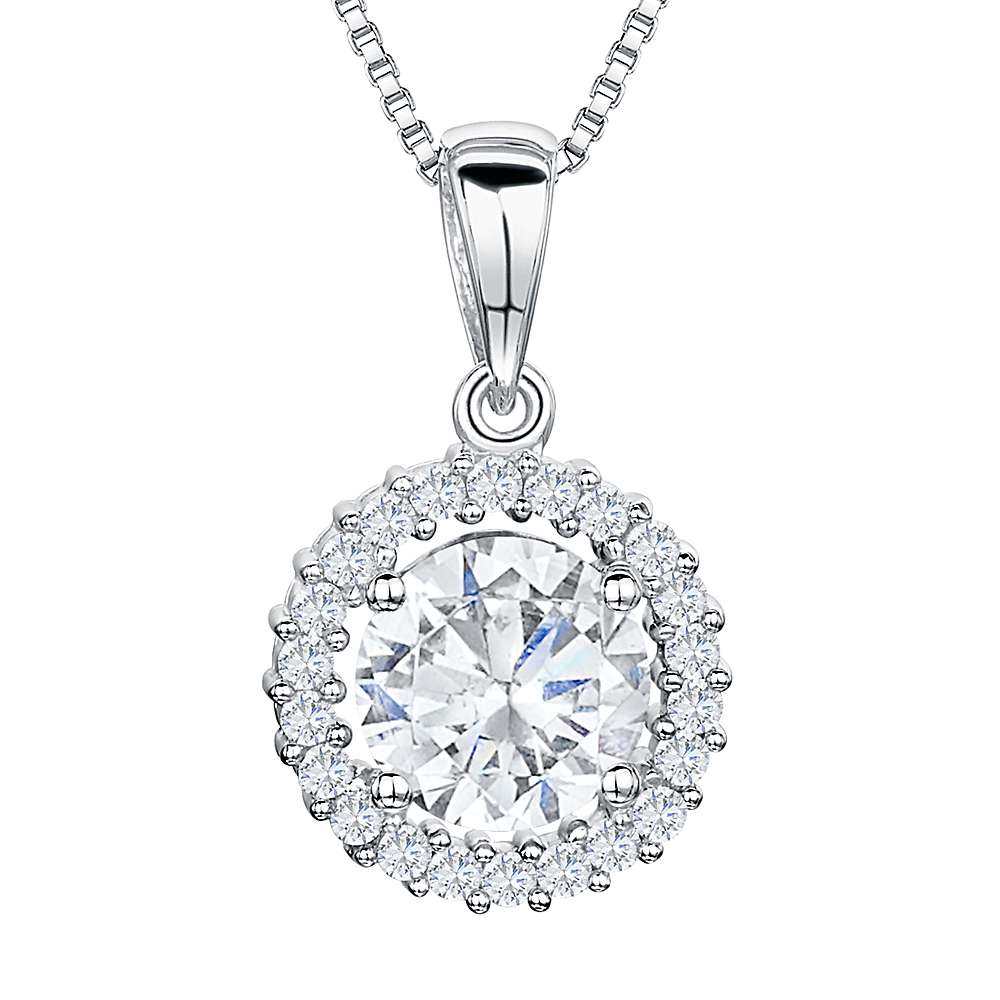 Buy Jools by Jenny Brown Cubic Zirconia Pendant Necklace, Silver Online at johnlewis.com