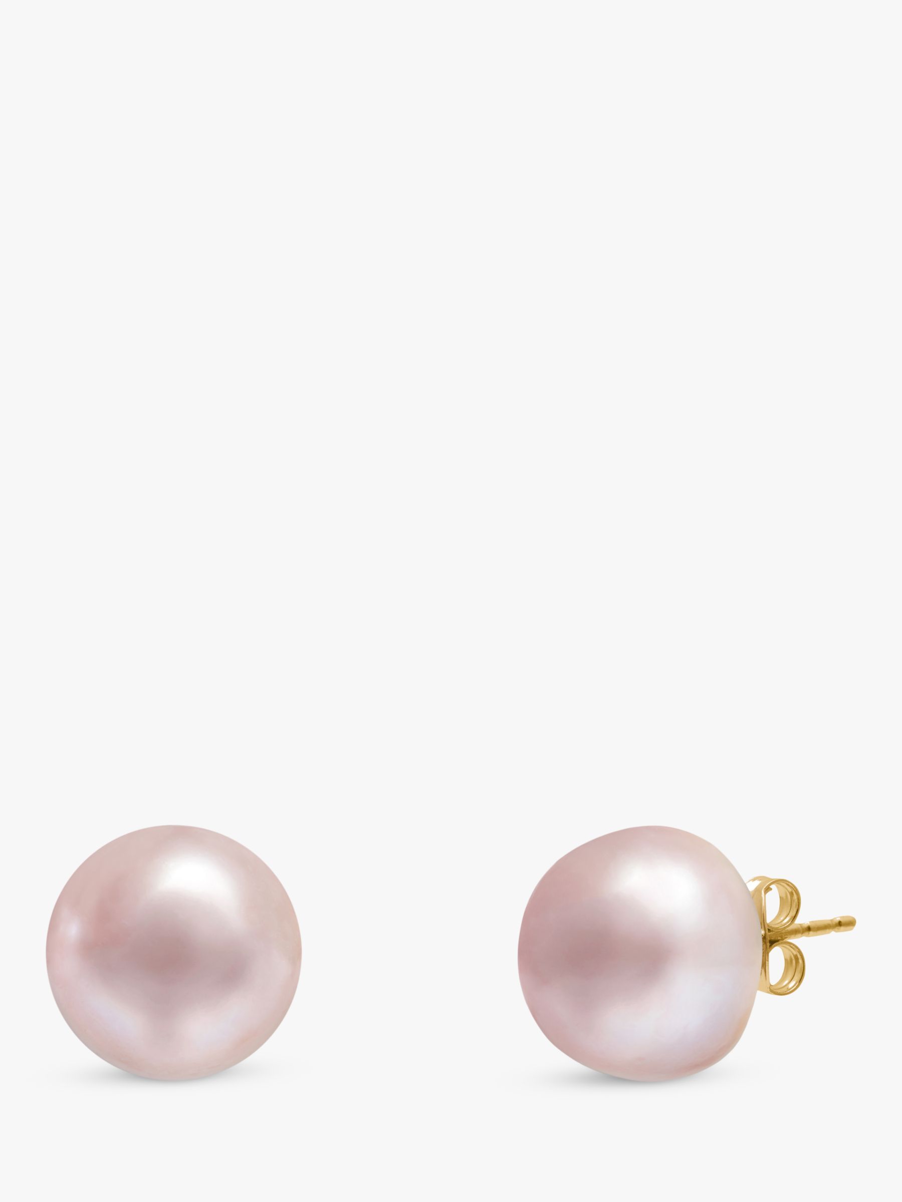 Buy A B Davis 9ct Yellow Gold Bouton Freshwater Pearl Stud Earrings Online at johnlewis.com