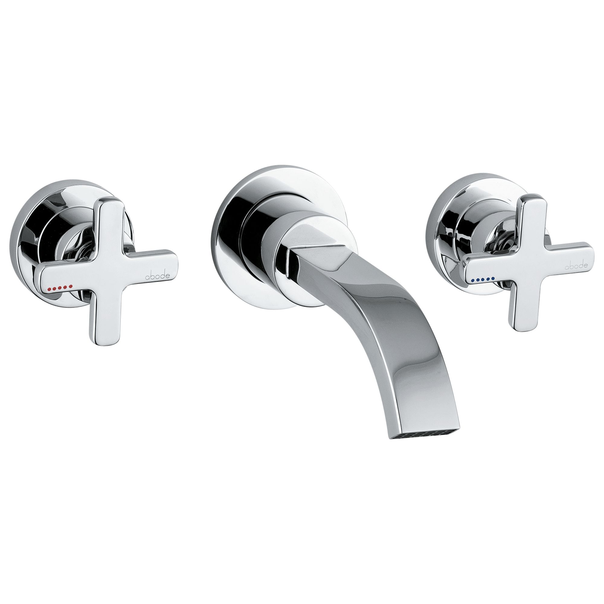 Abode Serenitie Three Piece Wall Mounted Basin Filler Bathroom Tap review