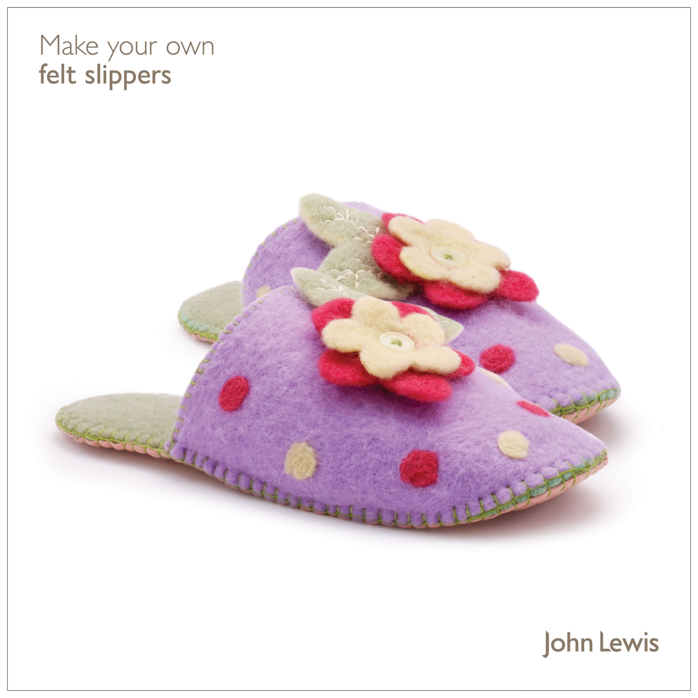 Download John Lewis Make Your Own Felt Slippers Kit At John Lewis Partners 3D SVG Files Ideas | SVG, Paper Crafts, SVG File