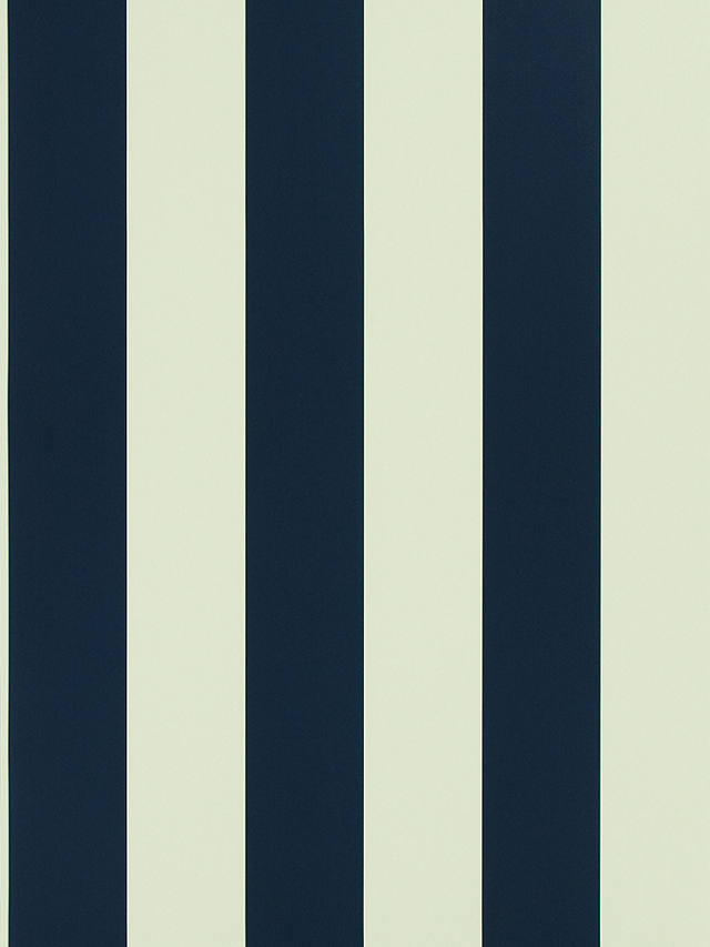 Ralph Lauren Spalding Stripe Wallpaper, Navy, Prl026/01