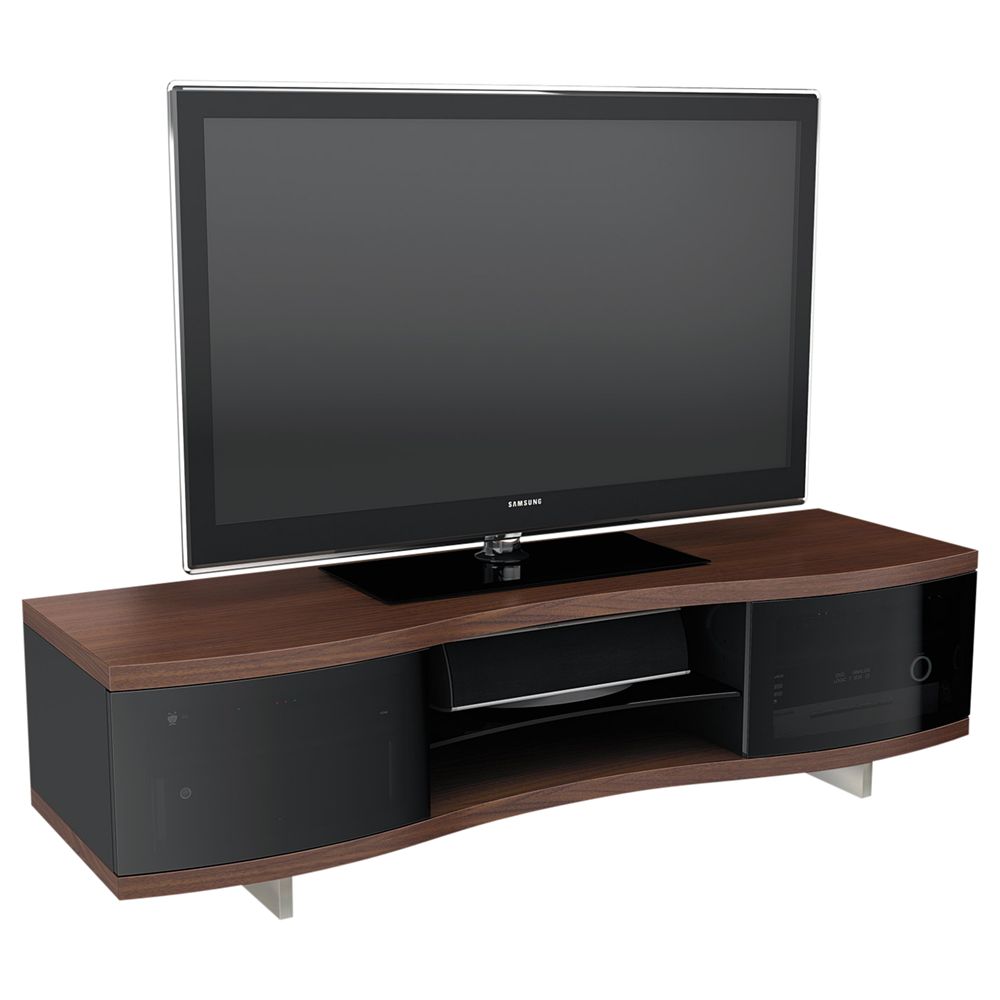 BDI Ola 8137 TV Stand for TVs up to 75", Chocolate Stained Walnut