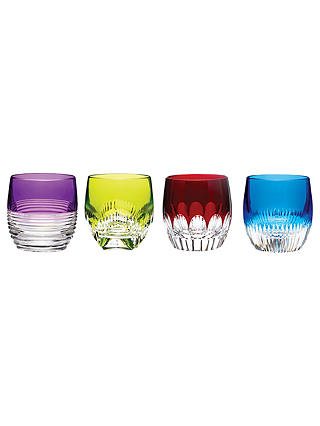Waterford Crystal Cut Glass Mixology Tumblers, Set of 4, Assorted