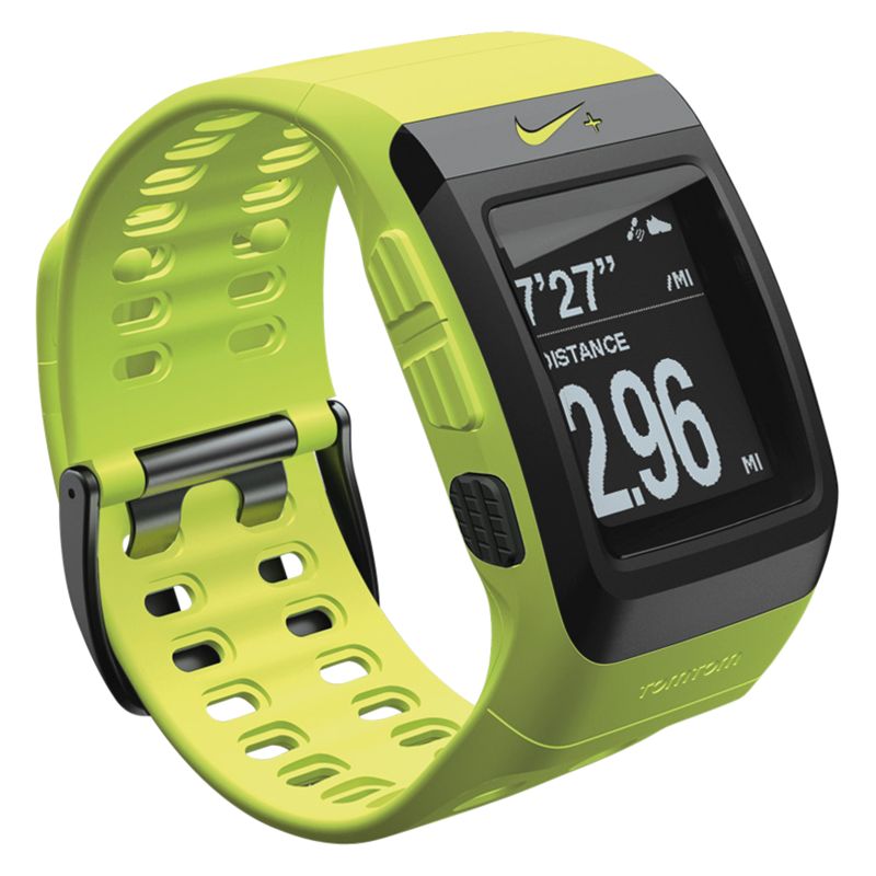 Nike Sportwatch Powered By Tomtom Gps With Shoe Sensor Yellow Black At John Lewis Partners