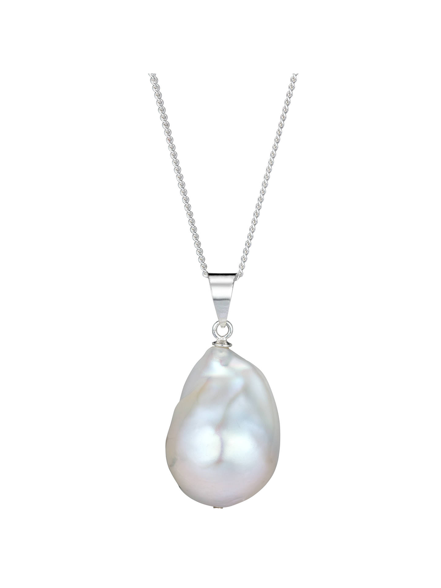 Huge rare baroque white genuine pearl women's birthday gift necklace 20 inch