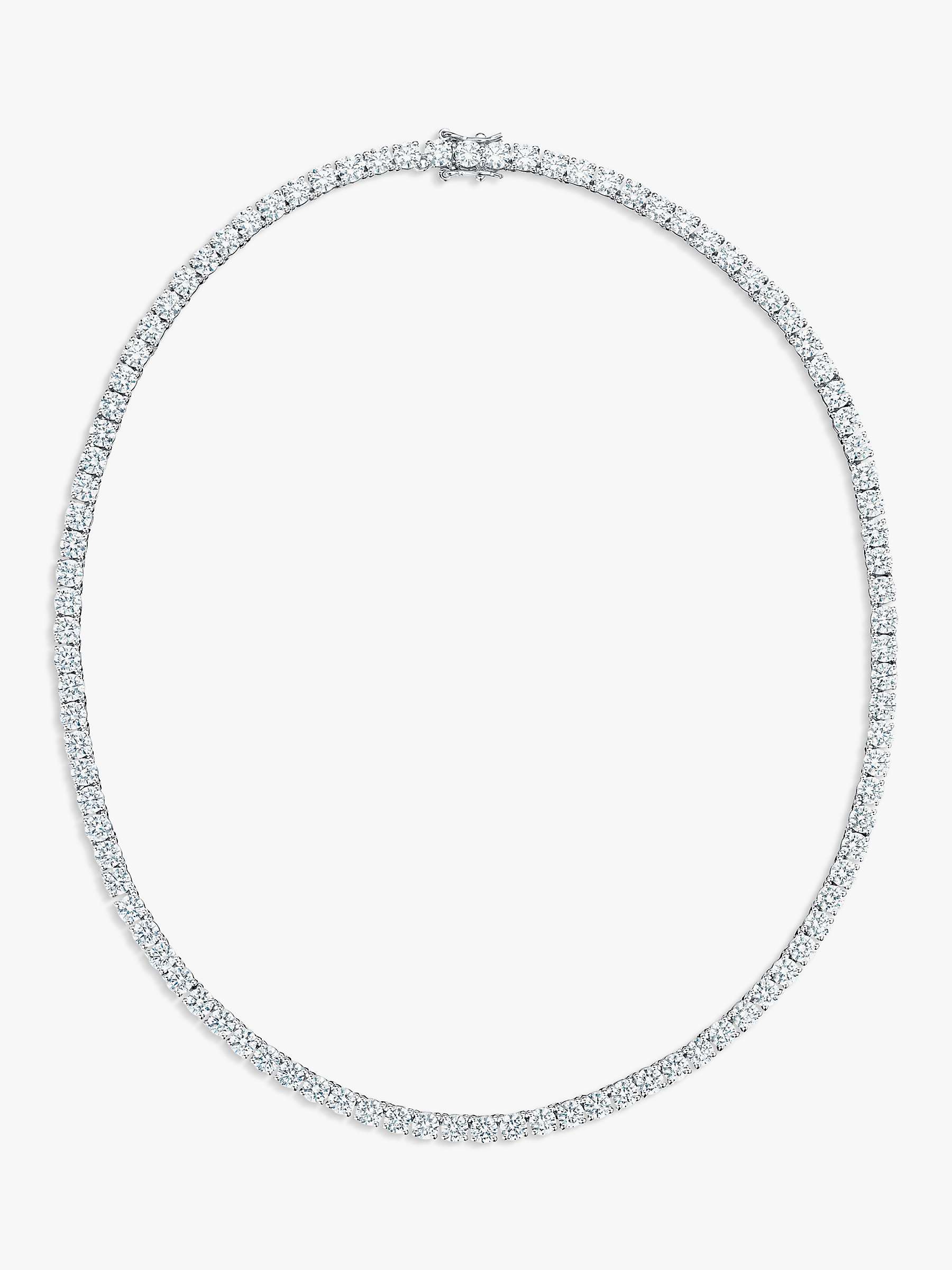 Buy Jools by Jenny Brown Brilliant Cut Cubic Zirconia Sterling Silver Tennis Necklace Online at johnlewis.com