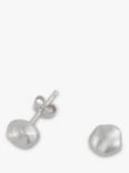 Dower & Hall Medium Nugget Stud Earrings, Silver