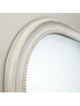 John Lewis Distressed Overmantle Mirror, Cream