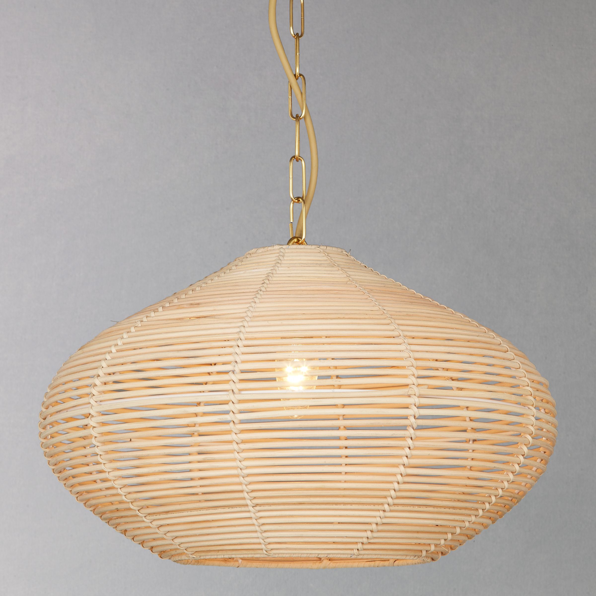 John Lewis Easy To Fit Belle Bamboo Ceiling Shade Dia 40 5cm At