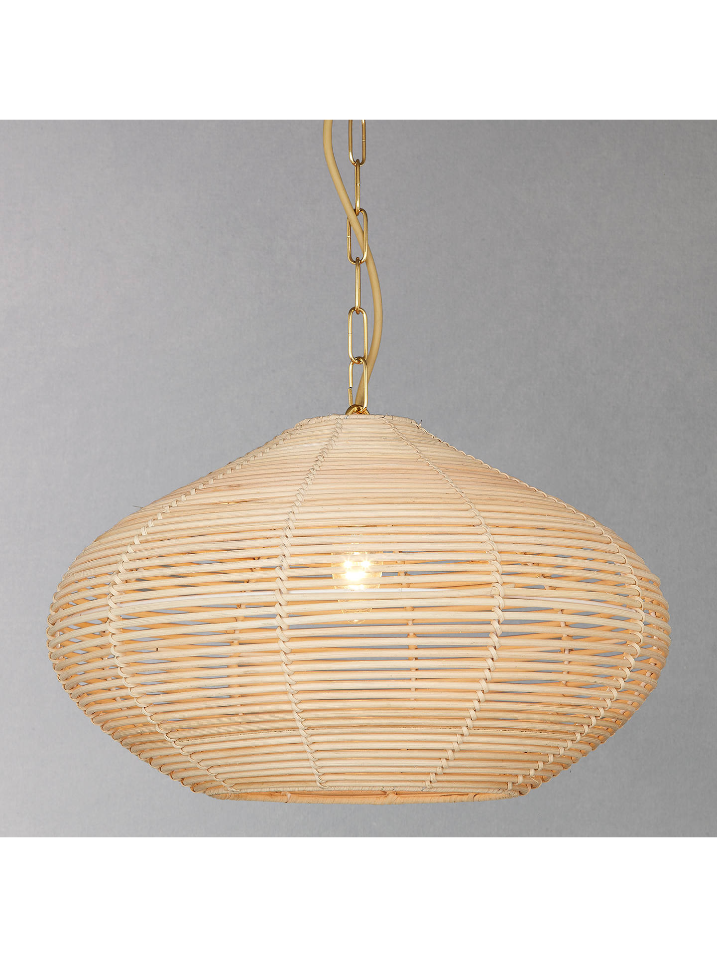 John Lewis Easy To Fit Belle Bamboo Ceiling Shade Dia 40 5cm At