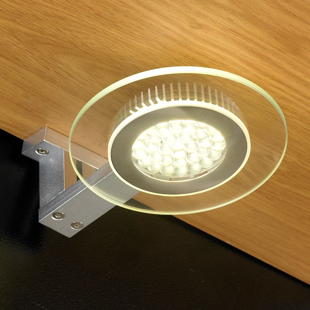 John Lewis Aura LED Circular Glass Light, 2 Pack
