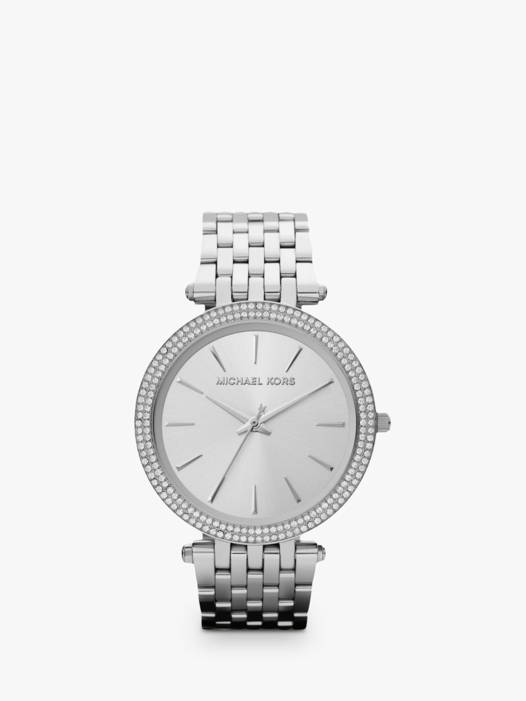 Michael Kors MK3190 Women's Darci Bracelet Strap Watch, Silver at John ...