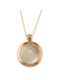 London Road 9ct Rose Gold Pimlico Bubble Pendant Necklace, Moonstone