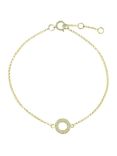 London Road Meridian Diamond Circle 9ct Gold Bracelet, Yellow Gold